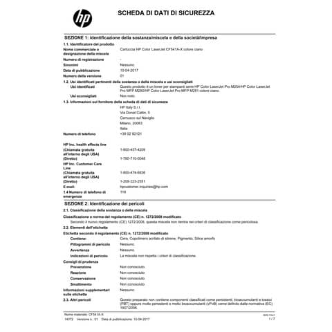 Toner alta capacità 203X HP ciano  CF541X